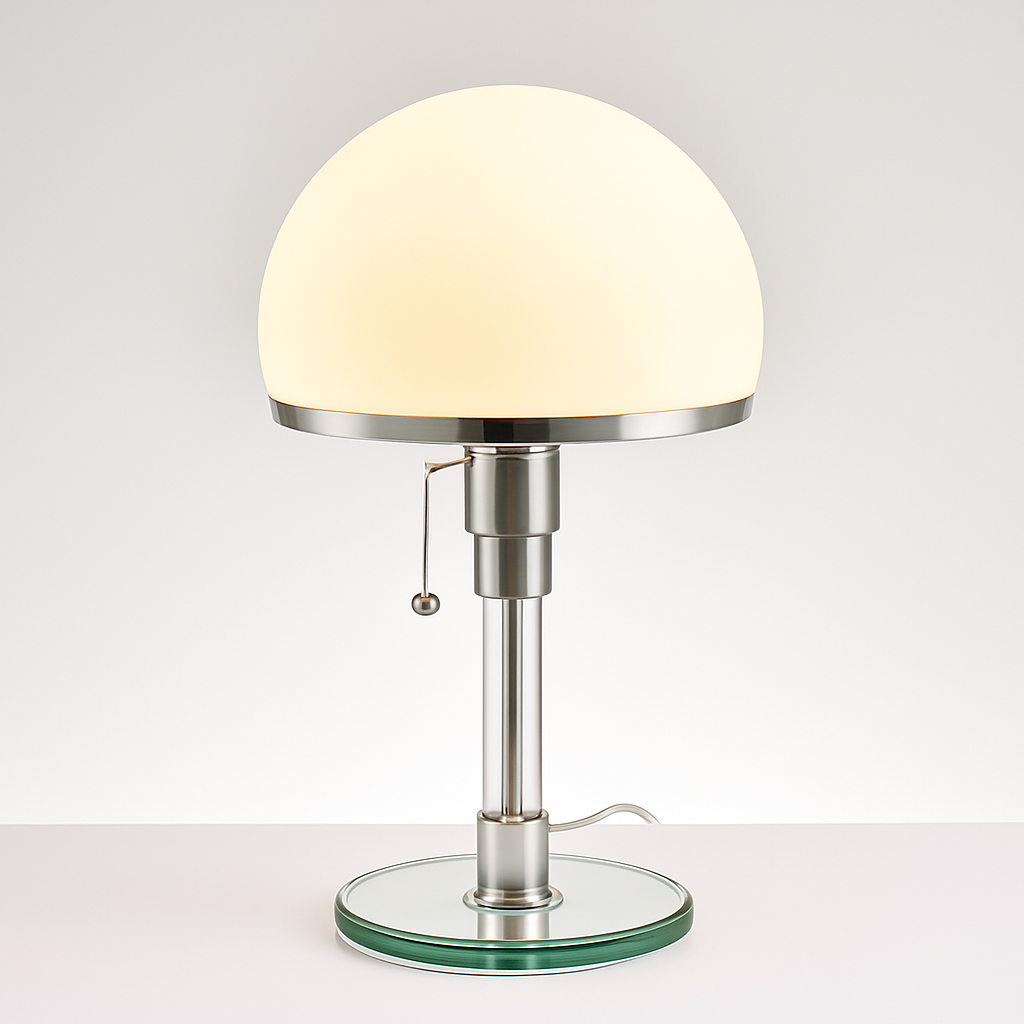 Lampe Bauhaus lampe de Table blanche design danois nordique chambre chevet Simple lampe de Table en verre pour salon - vue 4 sur 7