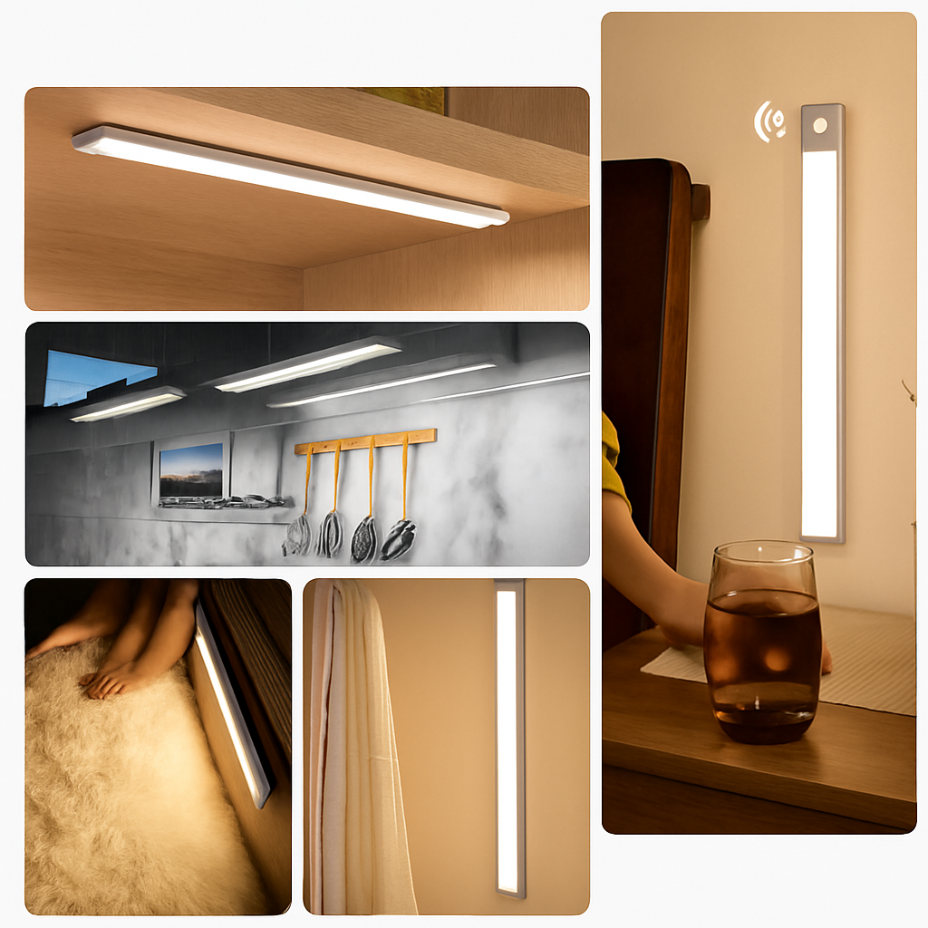 Rechargeable wireless LED motion sensor lamp