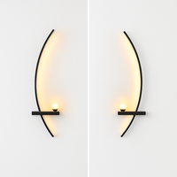 Modern minimalist LED wall lamp in black or gold – decorative wall light for bedroom, bedside, study, home interior lighting