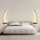 Modern minimalist LED wall lamp in black or gold – decorative wall light for bedroom, bedside, study, home interior lighting