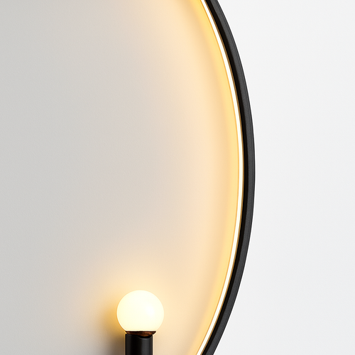 Modern minimalist LED wall lamp in black or gold – decorative wall light for bedroom, bedside, study, home interior lighting - vue 7 sur 12