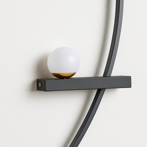 Modern minimalist LED wall lamp in black or gold – decorative wall light for bedroom, bedside, study, home interior lighting - vue 8 sur 12
