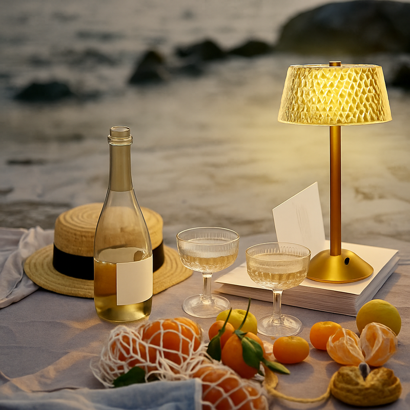 lampe de bureau cristal rétro led rechargeable protection des yeux