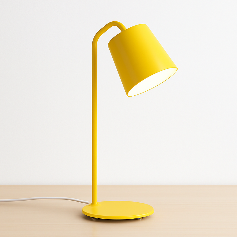 Lampe de bureau et chevet avec base et abat-jour en métal