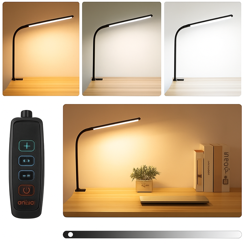 Moslumin Lampe de bureau LED puissante, 24W Lumiere architecte à pince Moslumin Lampe de bureau LED puissante, 24W Lumiere architecte à pince