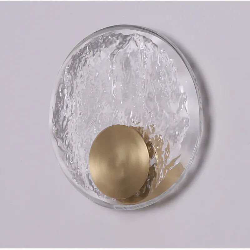 Lampe de chevet en verre et cuivre