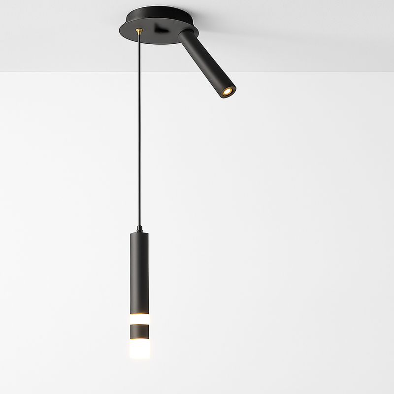 lampe de chevet moderne avec projecteur rotatif led suspension