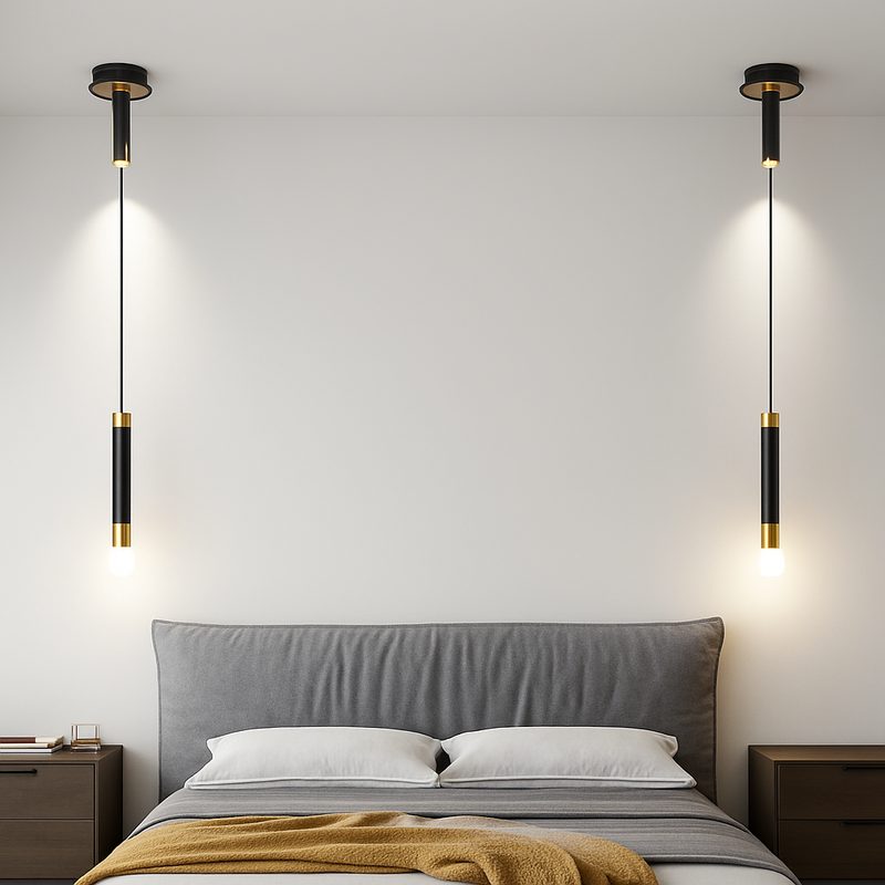 lampe de chevet moderne avec projecteur rotatif led suspension