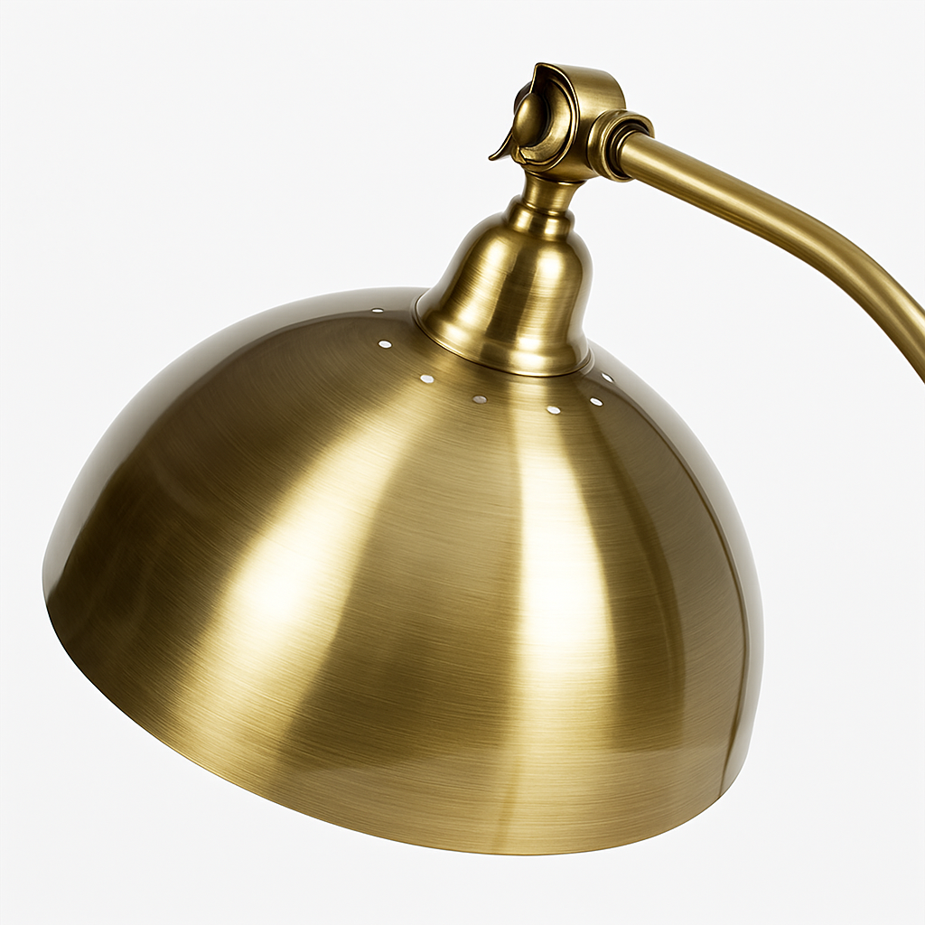 Lampe de chevet ou bureau à LED rustique doré Punk - vue 6 sur 7