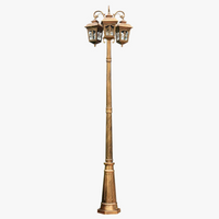 Outdoor waterproof multi-head LED garden lamp