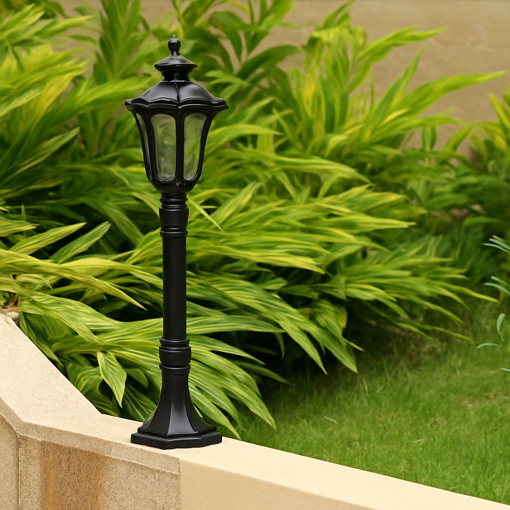 lampe de jardin rétro style européen éclairage extérieur étanche - vue 7 sur 8
