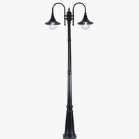 lampe de jardin style européen double tête étanche extérieure