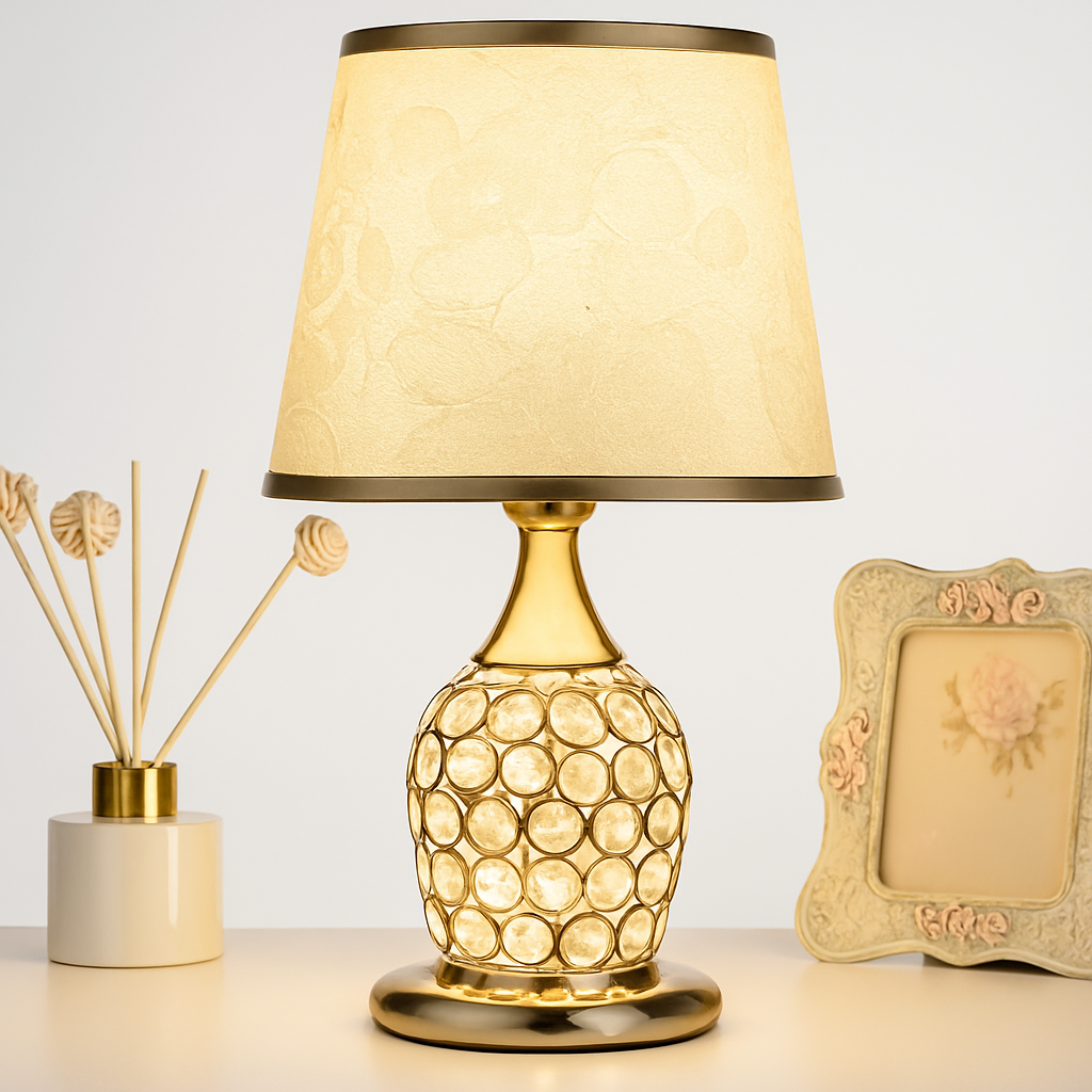 lampe de table en cristal style européen moderne et créatif - vue 3 sur 9