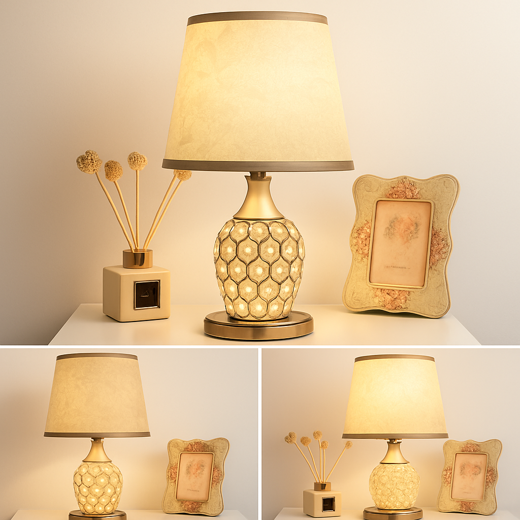 lampe de table en cristal style européen moderne et créatif - vue 4 sur 9