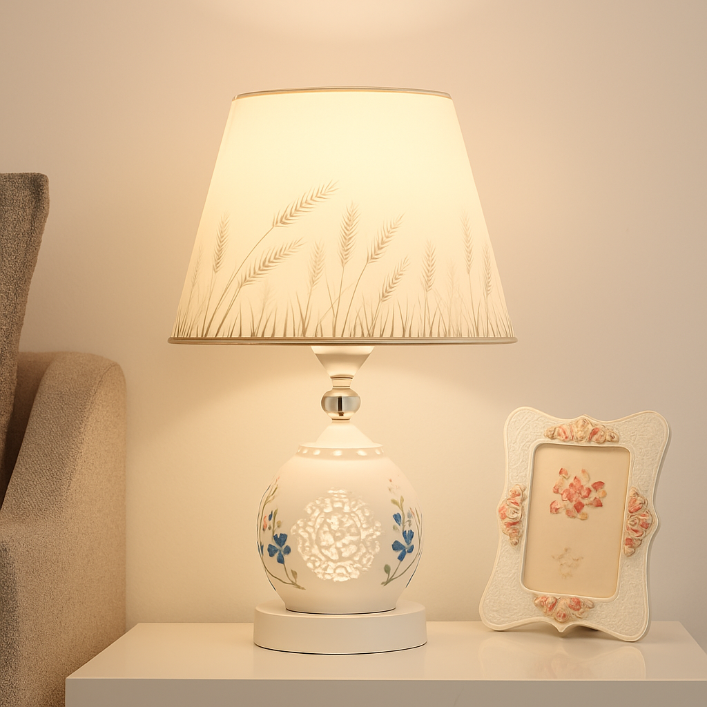 lampe de table en cristal style européen moderne et romantique - vue 6 sur 11