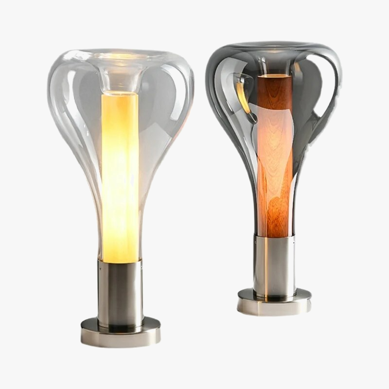 Lampe de table en verre minimaliste nordique