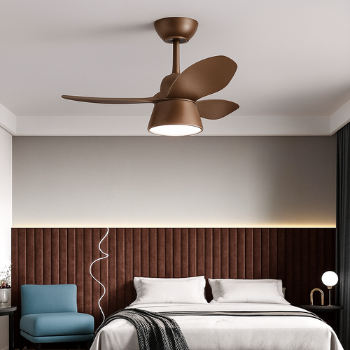 Silent modern nordic ceiling fan lamp for restaurant - vue 5 sur 14