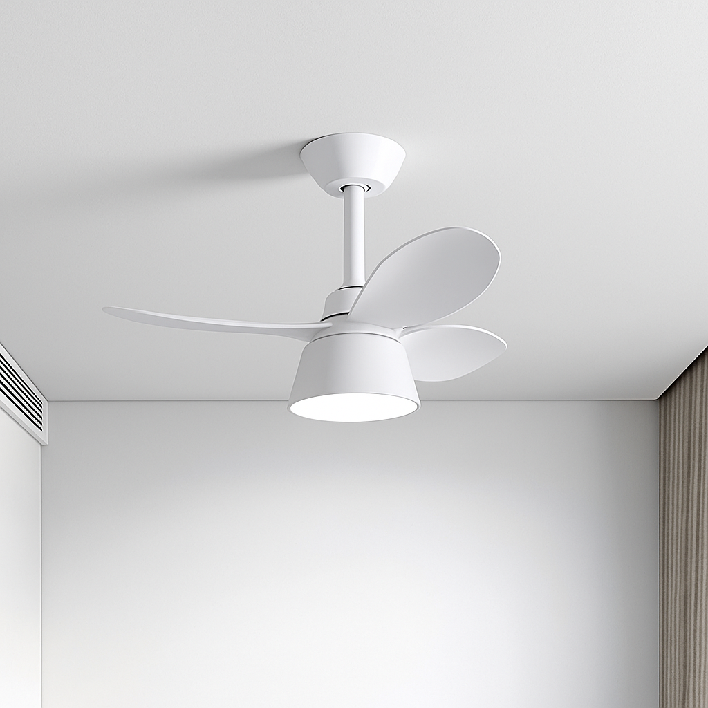 Silent modern nordic ceiling fan lamp for restaurant - vue 5 sur 14