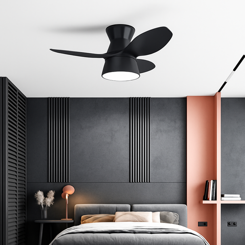 Silent modern nordic ceiling fan lamp for restaurant - vue 7 sur 14
