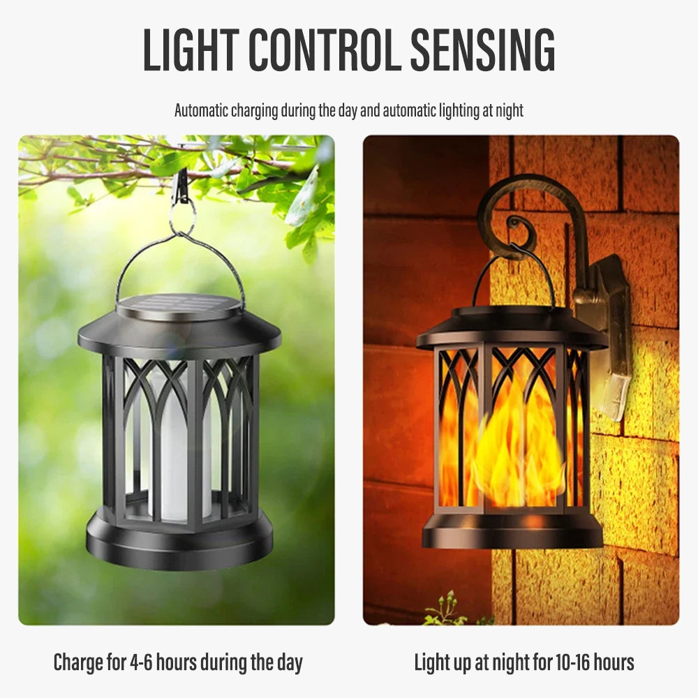 lampe à flamme solaire pour jardin décoration extérieure étanche