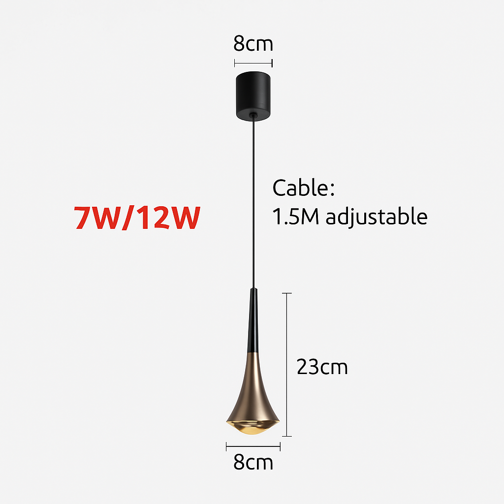 Lampe LED anti-éblouissante en aluminium - vue 5 sur 6