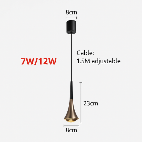 Lampe LED anti-éblouissante en aluminium