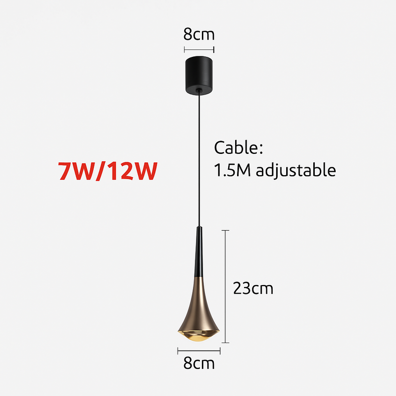Lampe LED anti-éblouissante en aluminium
