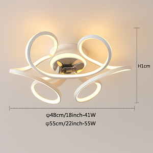 Modern LED ceiling fan lamp with remote control