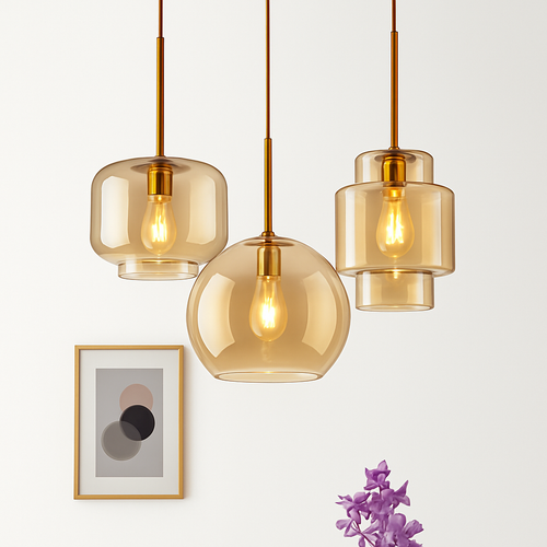 Minimalist nordic round decorative LED pendant lamp