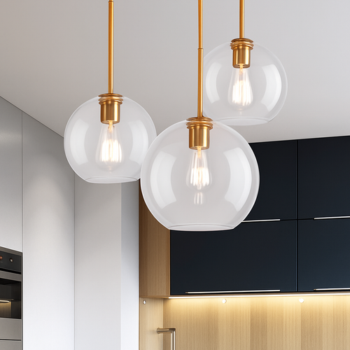 Minimalist nordic round decorative LED pendant lamp - vue 2 sur 26