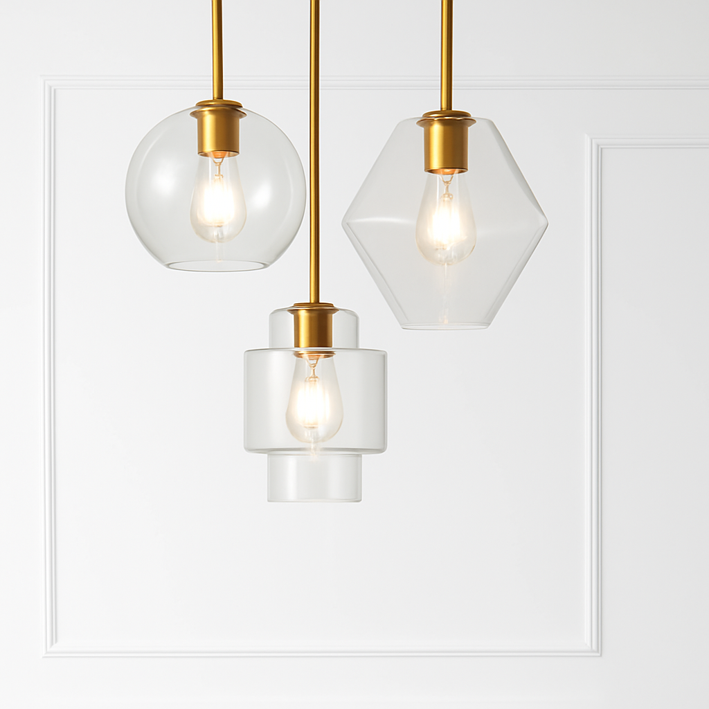 Minimalist nordic round decorative LED pendant lamp - vue 4 sur 26