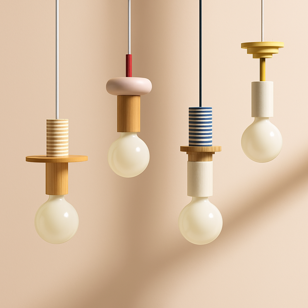 Lampe nordique bois suspension LED lumières cuisine décor à la maison lampe à main Restaurant plafond lustre Luminaire chambre Luminaire - vue 4 sur 21