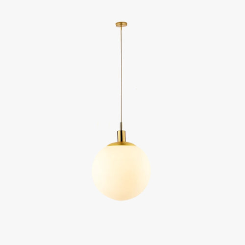 Lampe Suspension Globe Verre Blanc