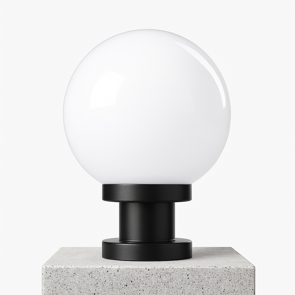 lampe pilier extérieur boule étanche pour éclairage décoratif - vue 7 sur 9