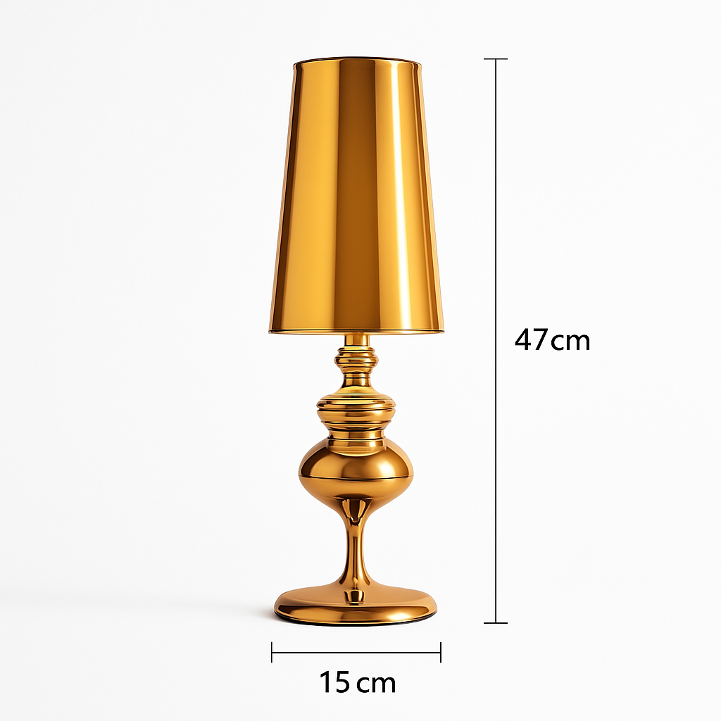 Lampe à poser design chromée moderne Living - vue 9 sur 10