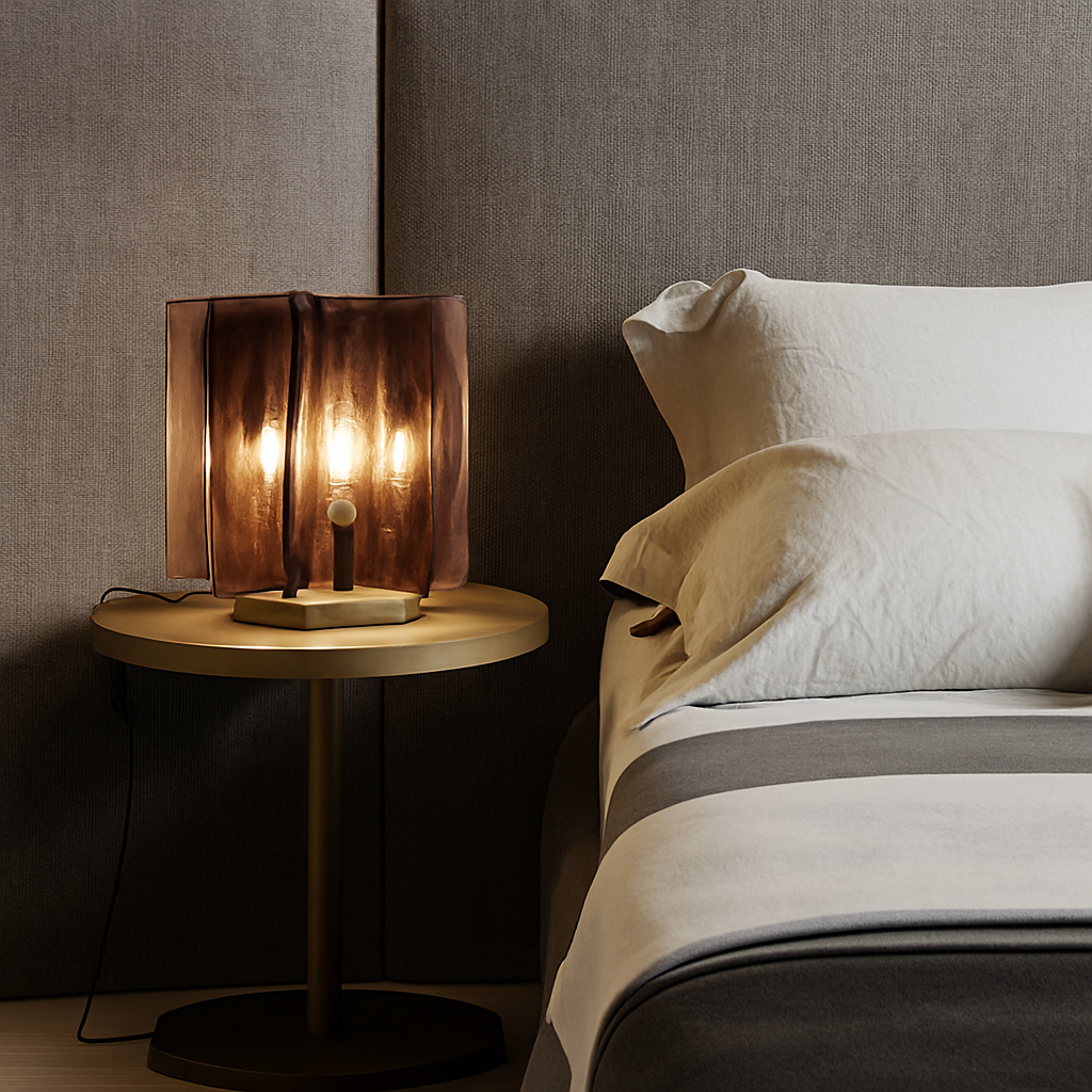 Lampe à poser design LED avec plaque en verre Creative - vue 4 sur 7