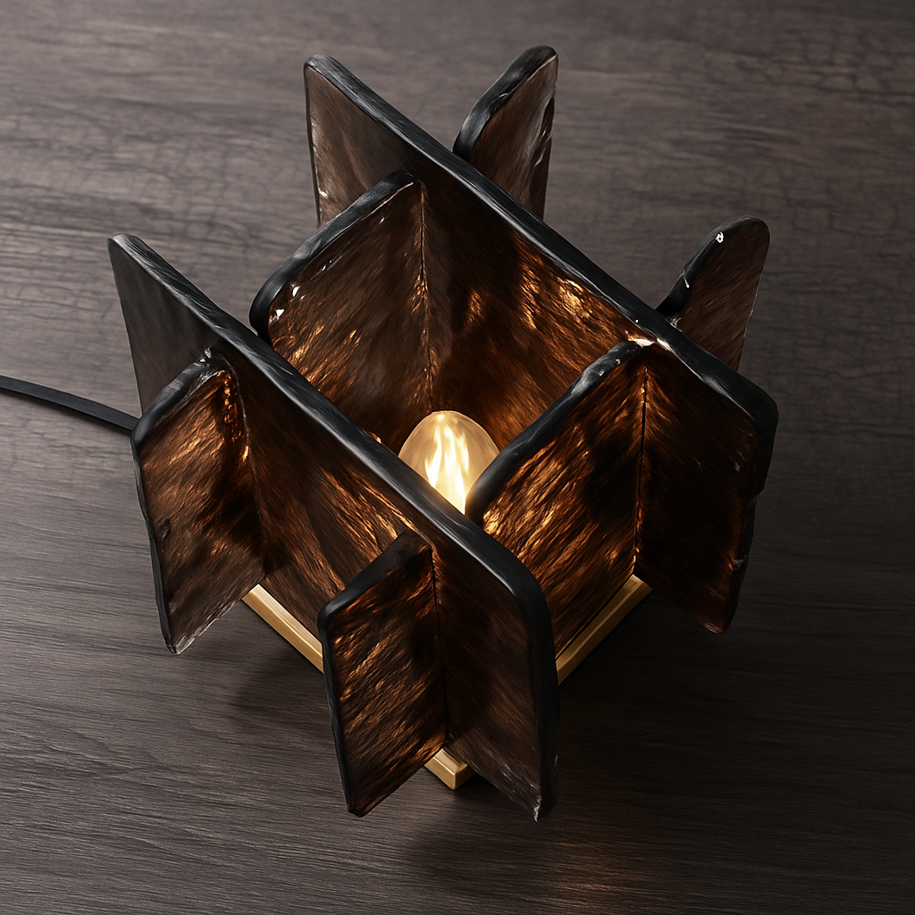 Lampe à poser design LED avec plaque en verre Creative - vue 5 sur 7