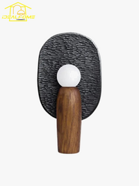 Japanese wabi-sabi vintage solid wood table lamp