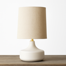 Lampe à poser en céramique design avec abat-jour en tissu Mariage