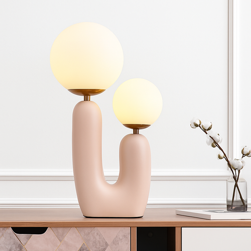 Modern nordic minimalist resin and glass table lamp - vue 3 sur 10