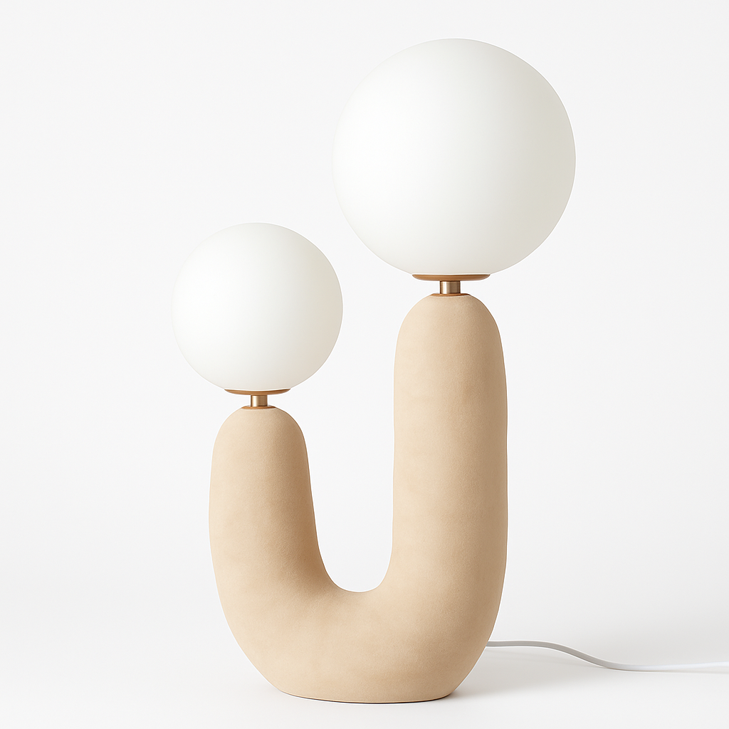 Modern nordic minimalist resin and glass table lamp - vue 3 sur 10