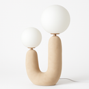 Modern nordic minimalist resin and glass table lamp