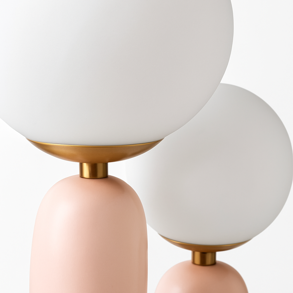 Modern nordic minimalist resin and glass table lamp - vue 7 sur 10
