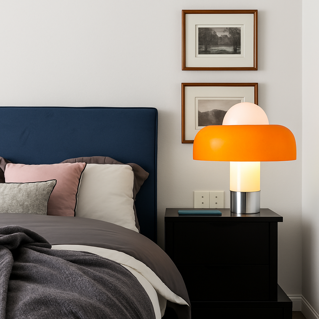 lampe à poser moderne en verre design champignon pour intérieur - vue 6 sur 7