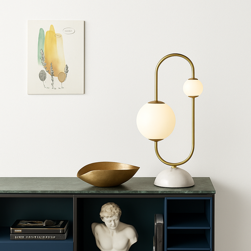 Modern minimalist nordic marble table lamp - vue 2 sur 7
