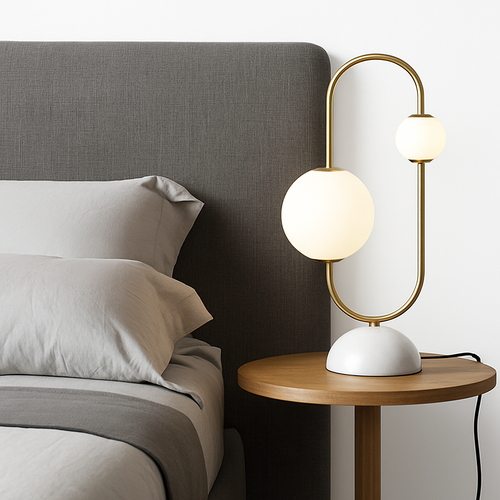 Modern minimalist nordic marble table lamp - vue 4 sur 7