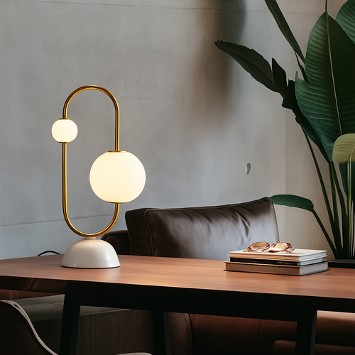 Modern minimalist nordic marble table lamp - vue 5 sur 7