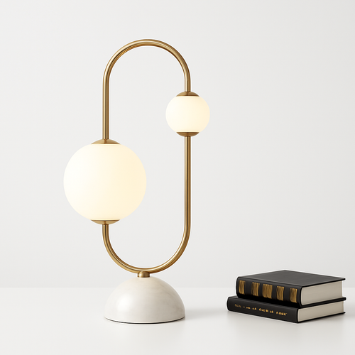 Modern minimalist nordic marble table lamp - vue 6 sur 7