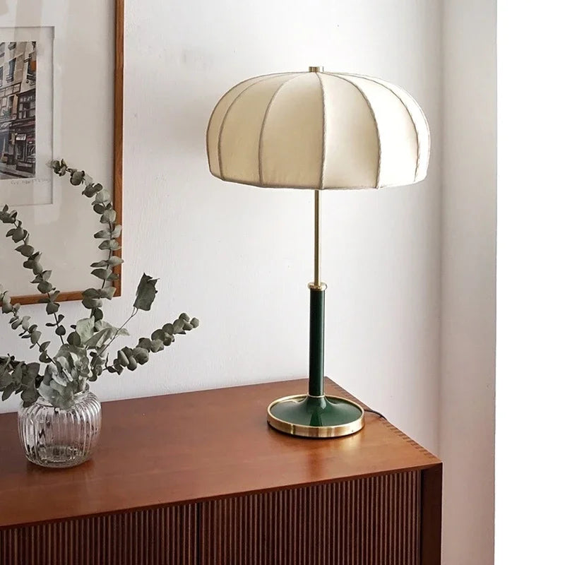 lampe à poser vintage en tissu style européen pour décoration intérieure