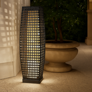 lampe solaire en rotin pour extérieur et jardin